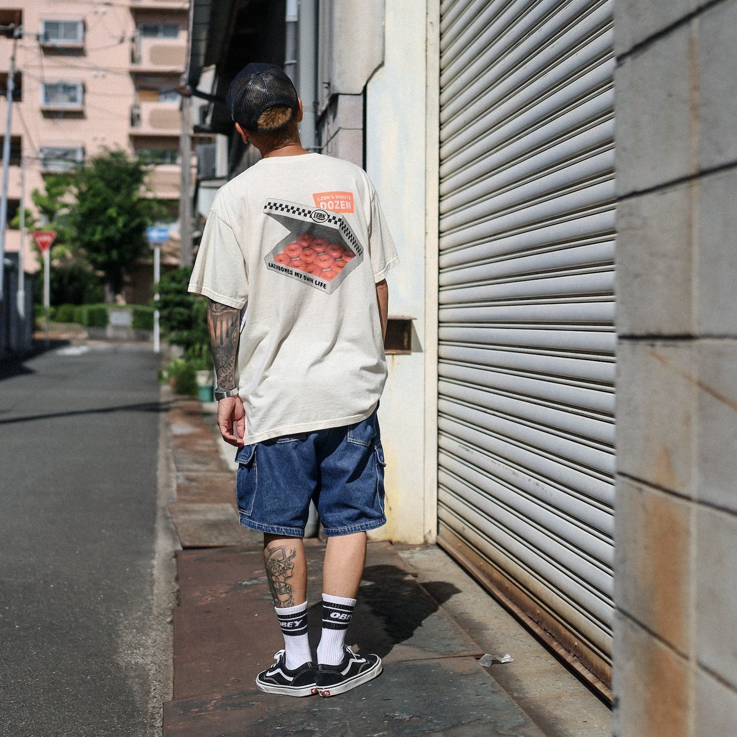 LZBN / DOZEN GARMENT DYED TEE (IVORY)