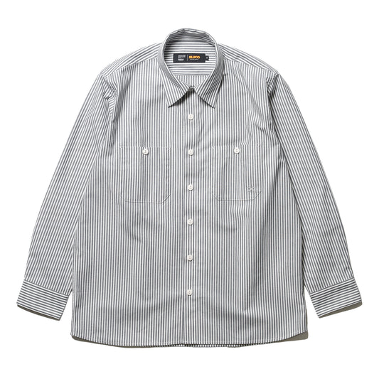 BLUCO / STANDARD WORK SHIRT L/S -STRIPE- (IVORY)