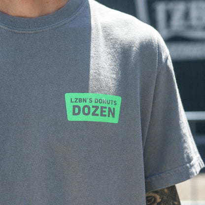 LZBN / DOZEN GARMENT DYED TEE (GREY)