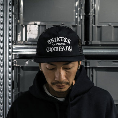 BRIXTON / CHAINS NP HP TRUCKER HAT (BLACK/BLACK)