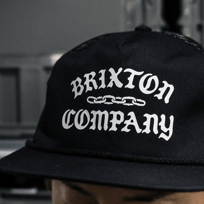 BRIXTON / CHAINS NP HP TRUCKER HAT (BLACK/BLACK)