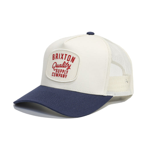 BRIXTON / HUBAL C NP MP TRUCKER HAT (OFF WHITE/MIDNIGHT BLUE)
