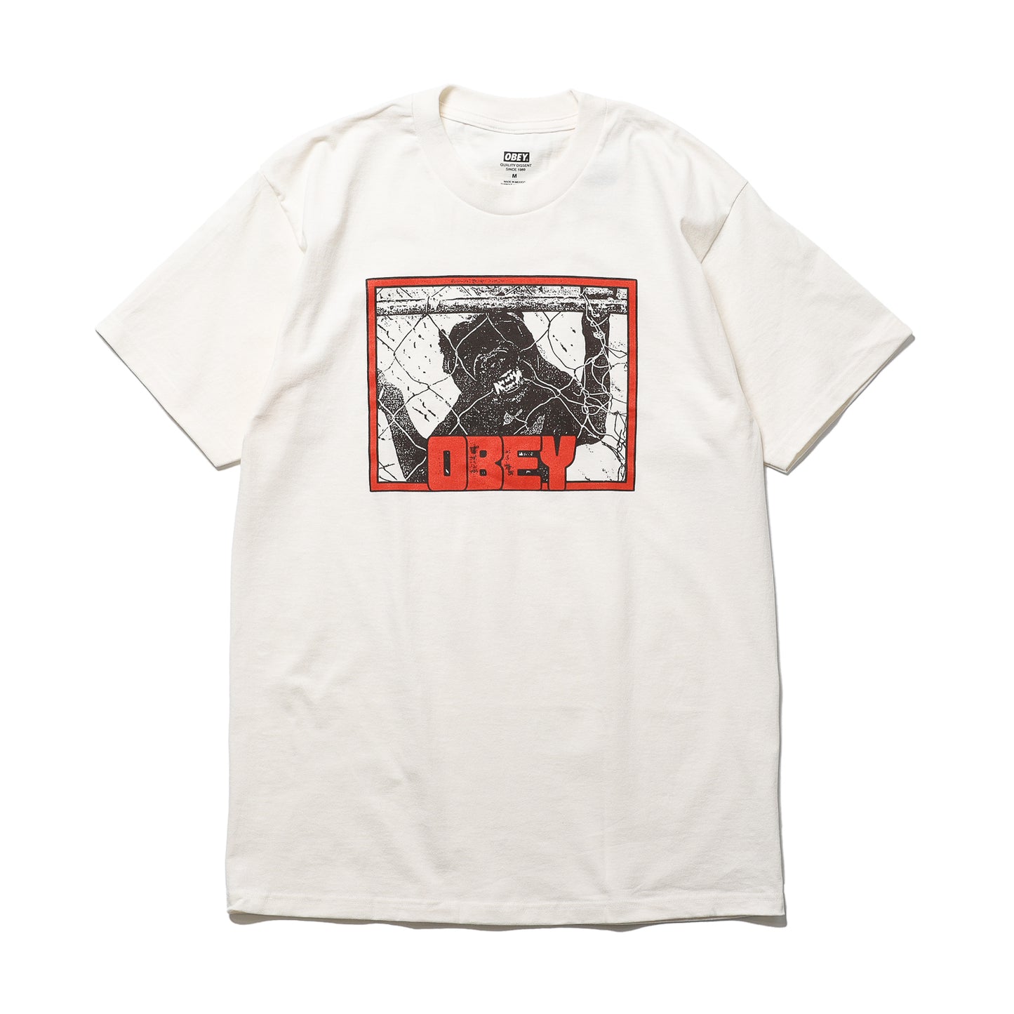 OBEY / OBEY BEWARE CLASSIC T-SHIRT (VINTAGE WHITE)