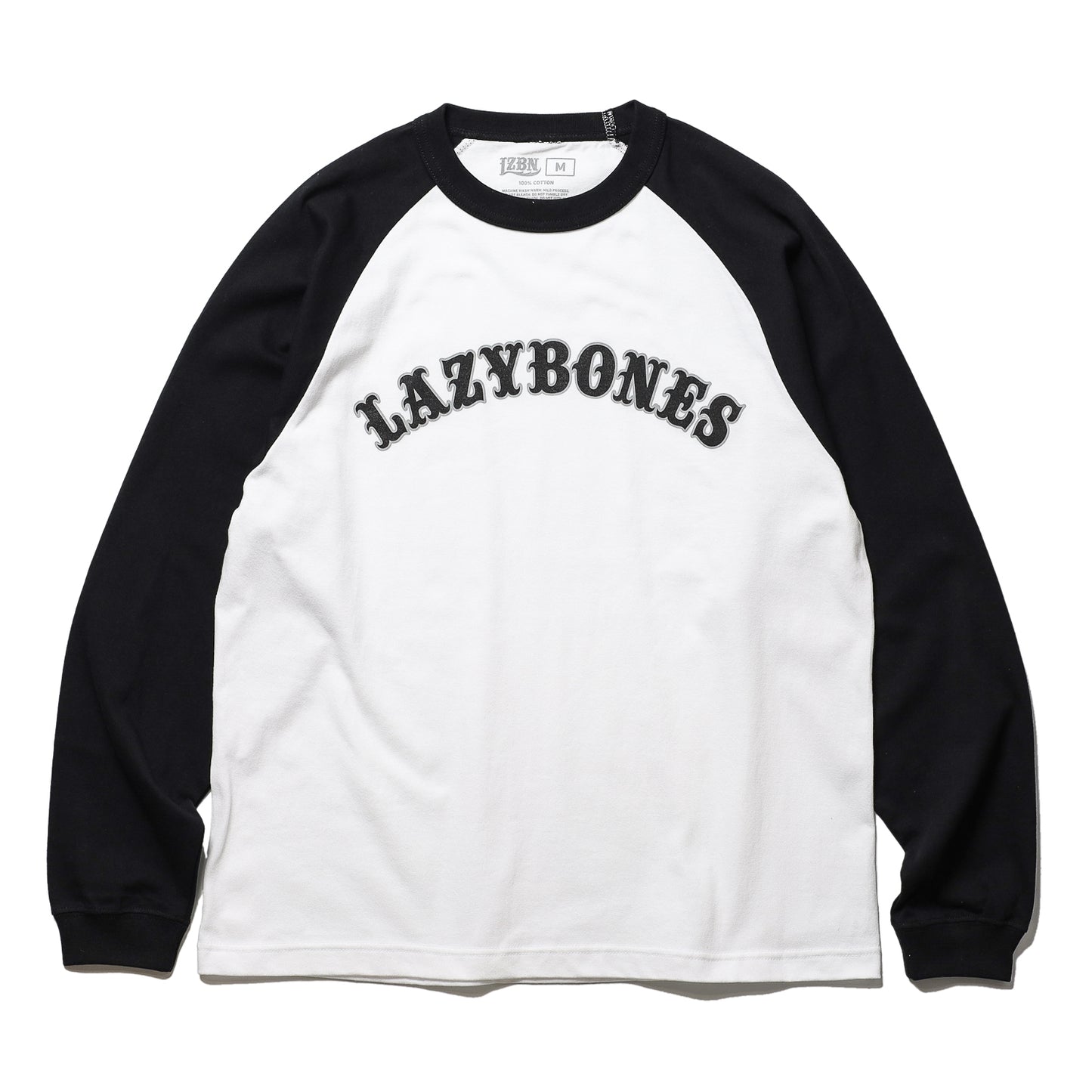 LZBN / ARCH LOGO RAGLAN L/S TEE (WHITE/BLACK)