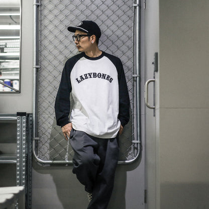 LZBN / ARCH LOGO RAGLAN L/S TEE (WHITE/BLACK)