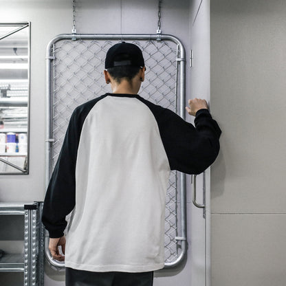 LZBN / ARCH LOGO RAGLAN L/S TEE (WHITE/BLACK)