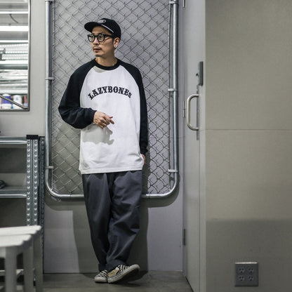 LZBN / ARCH LOGO RAGLAN L/S TEE (WHITE/BLACK)