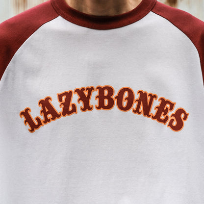LZBN / ARCH LOGO RAGLAN L/S TEE (WHITE/BURGUNDY)