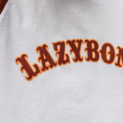 LZBN / ARCH LOGO RAGLAN L/S TEE (WHITE/BURGUNDY)