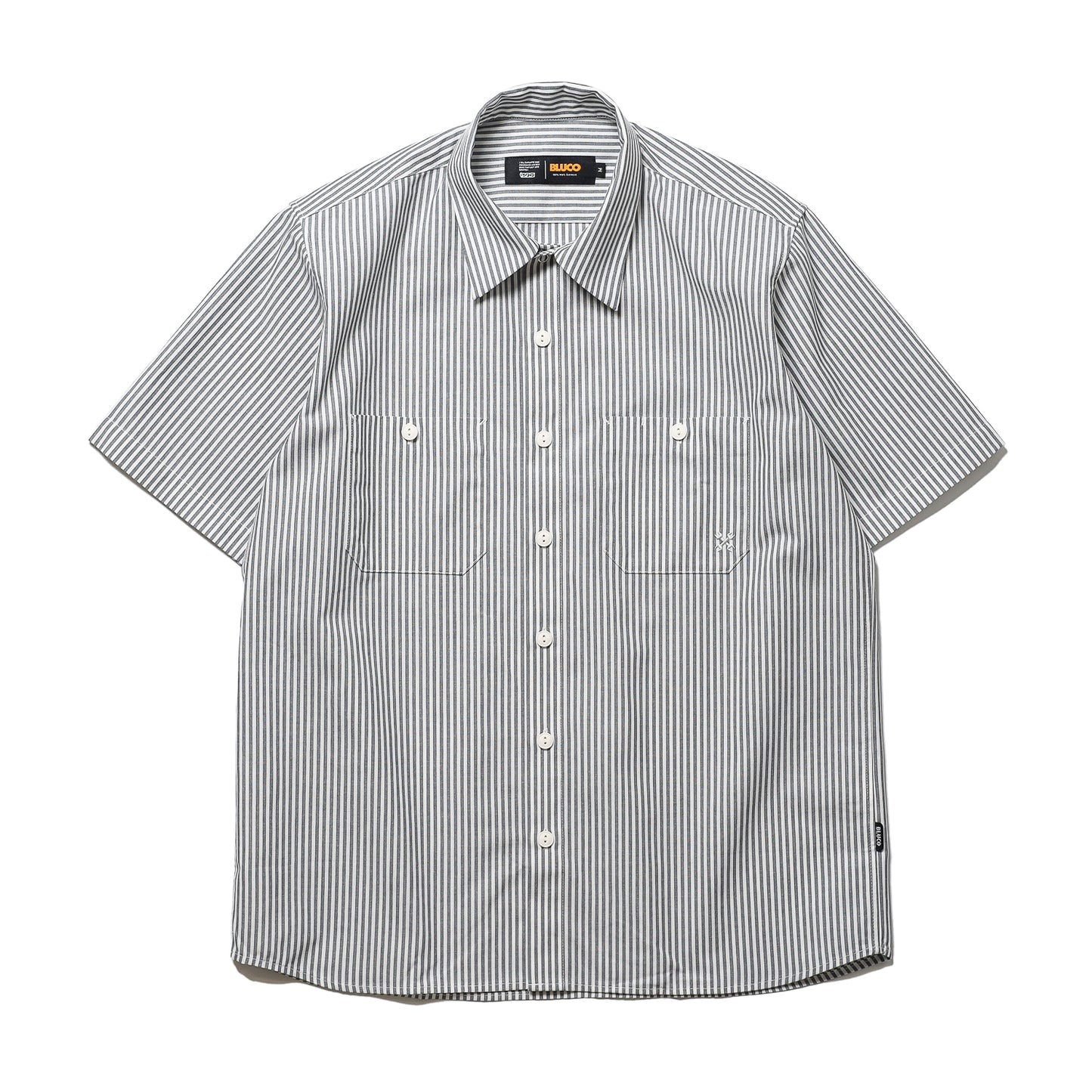BLUCO / STANDARD WORK SHIRT S/S -STRIPE- (IVORY)
