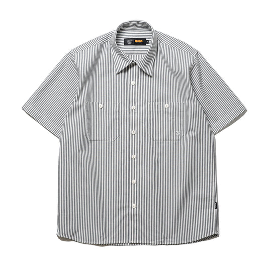 BLUCO / STANDARD WORK SHIRT S/S -STRIPE- (IVORY)
