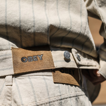 OBEY / OBEY STRIPE ZIP UP JACKET (PELICAN MULTI)