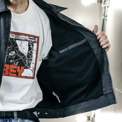 OBEY / OBEY WALTER WORK JACKET (BLACK FADED WASH)