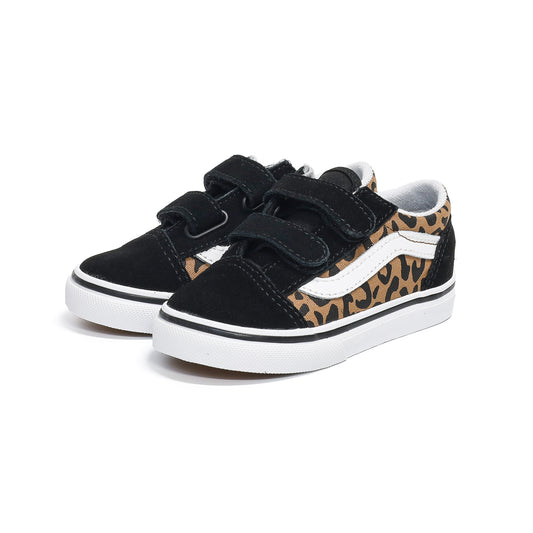 VANS / TODDLER OLD SKOOL V (LEOPARD BLACK/BROWN)
