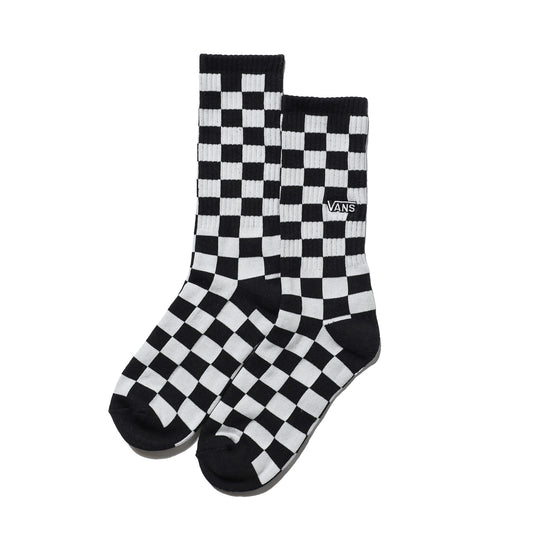 VANS / CHECKERBOARD CREW SOCKS (BLACK/WHITE)