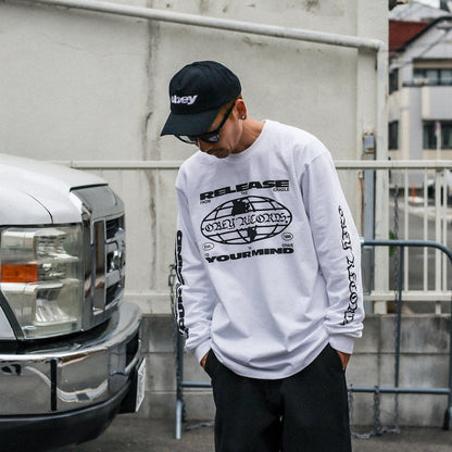 OBEY / RELEASE YOUR MIND CLASSIC LS T-SHIRT (WHITE)