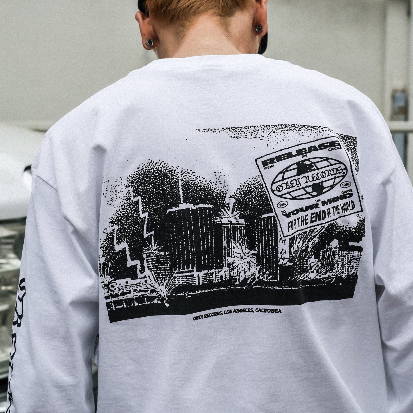 OBEY / RELEASE YOUR MIND CLASSIC LS T-SHIRT (WHITE)