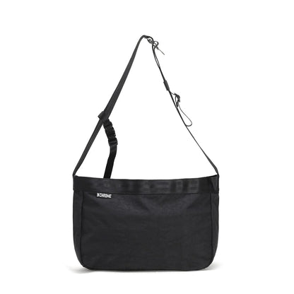 CHROME / NEWSPAPER MESSENGER SM (BLACK CRINKLE)