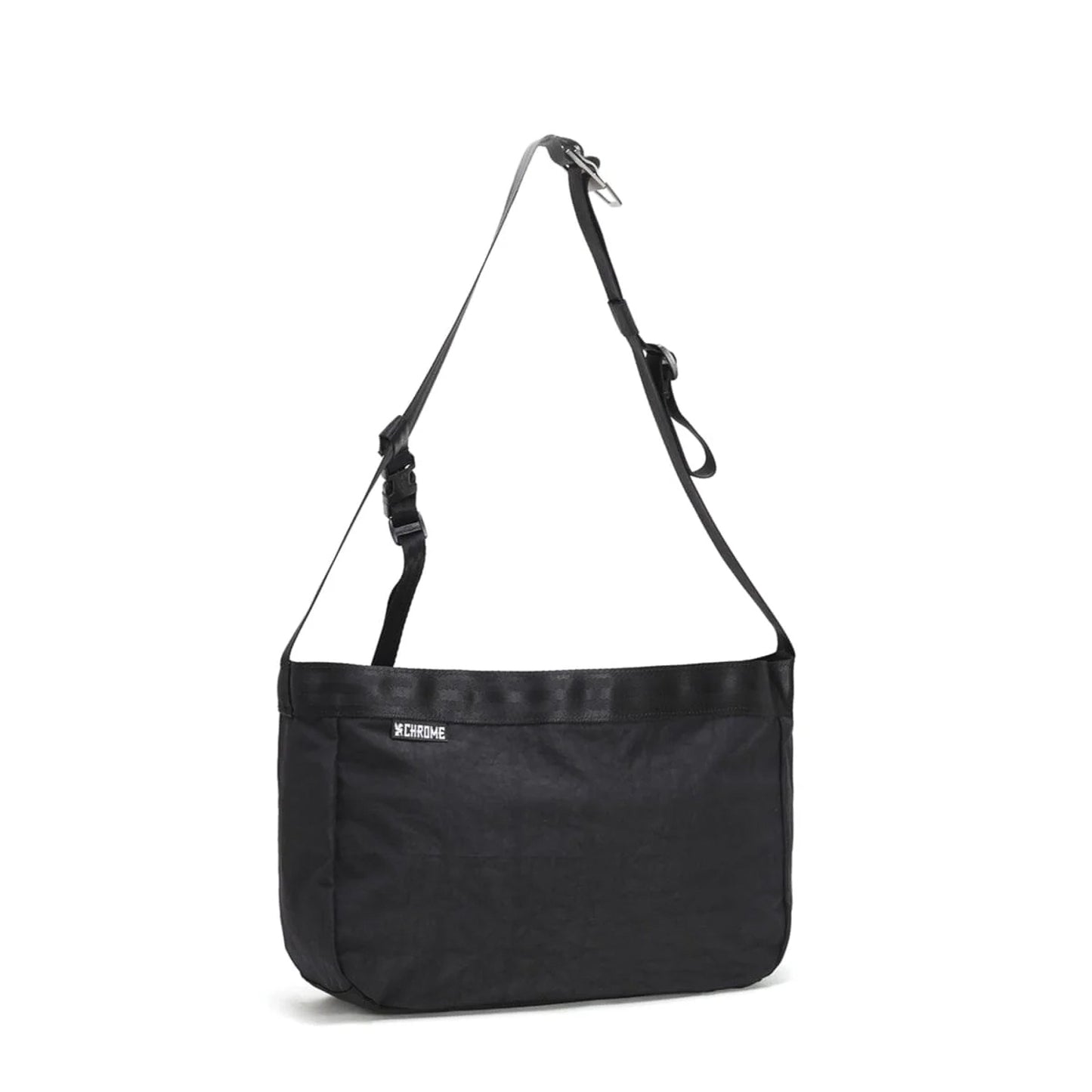 CHROME / NEWSPAPER MESSENGER SM (BLACK CRINKLE)