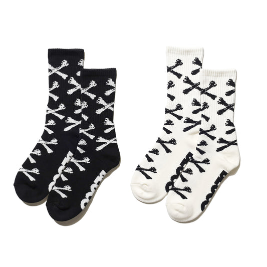 BLUCO / 2-PACK SOX -BONE- (BLACK・WHITE)