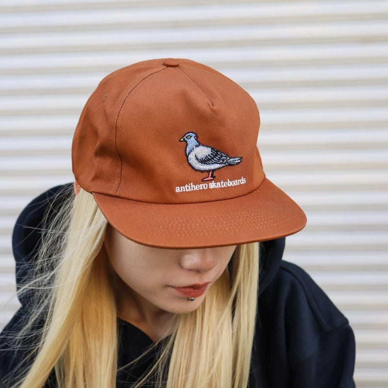 ANTIHERO /  LIL PIGEON SNAPBACK CAP (MED BROWN)