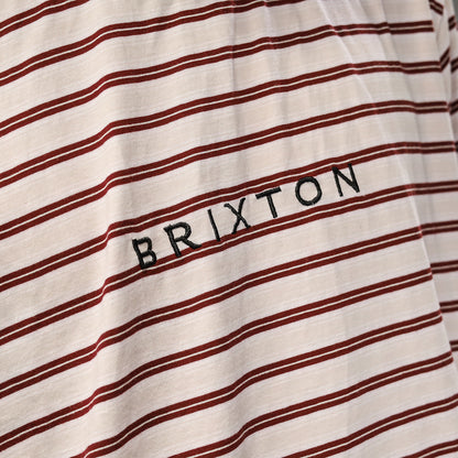 BRIXTON / HILT ALPHA LINE S/S KNIT (WHITECAP/ISLAND BERRY/SEAFOAM/WHITE)