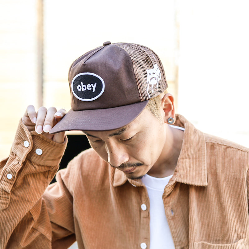 OBEY / BRUTUS TRUCKER CAP (SEPIA)