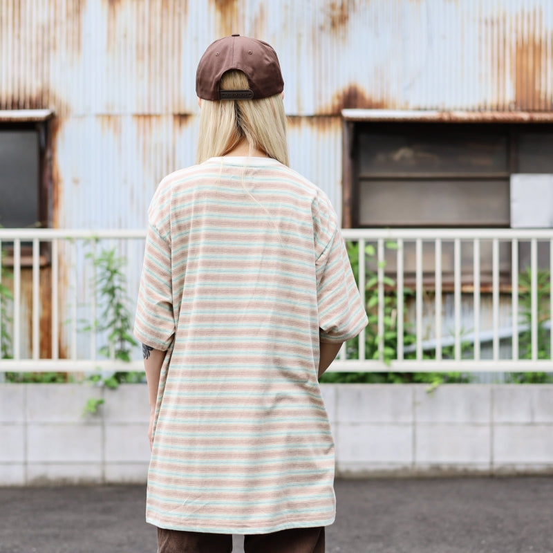 BRIXTON / HILT ALPHA LINE S/S KNIT (TWIG/WHITECAP/SEAFOAM)