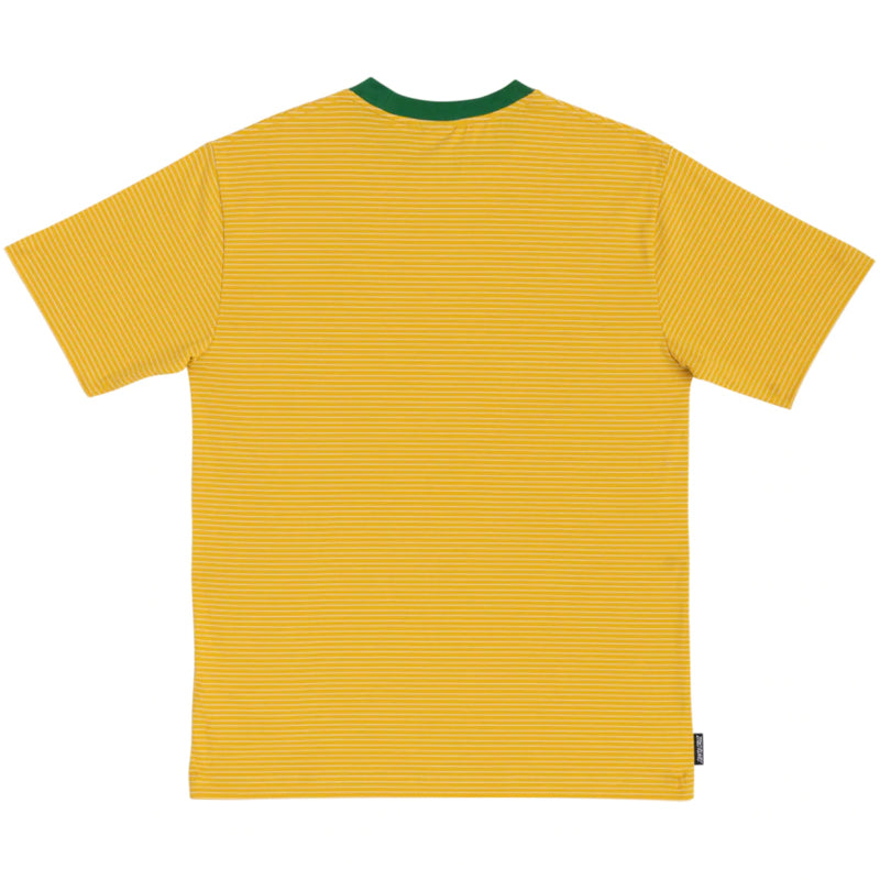 SANTA CRUZ / SIMPLIFIED HAND STRIPED TEE (GOLD/WHITE)