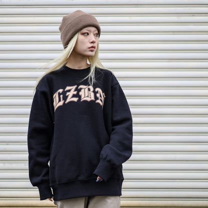 LZBN / BLACKLETTER ARCH HEAVYWEIGHT CREWNECK SWEAT (BLACK)