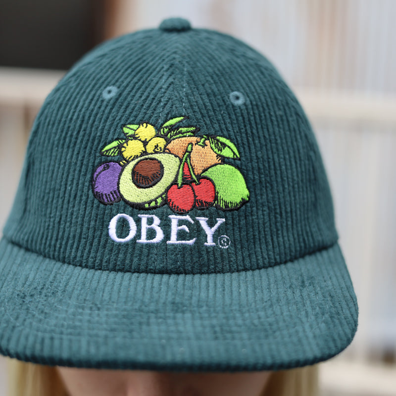 OBEY / FRUITS 6 PANEL SNAPBACK CAP (DARK CEDAR)