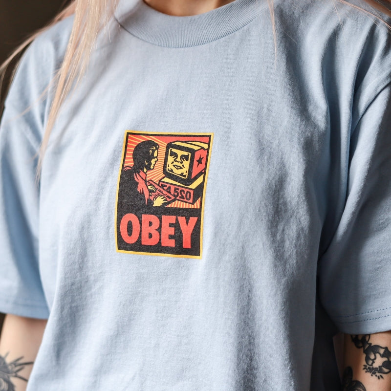 OBEY / OBEY COMPUTER CLASSIC TEE (GOOD GREY)