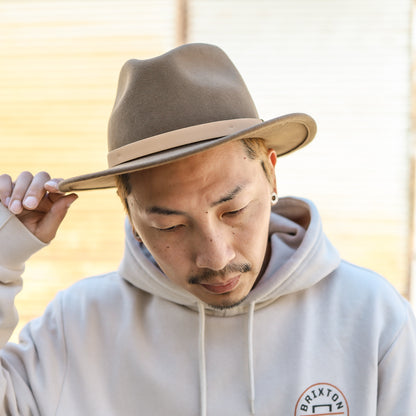 BRIXTON / MESSER FEDORA (DESERT PALM/NATURAL)