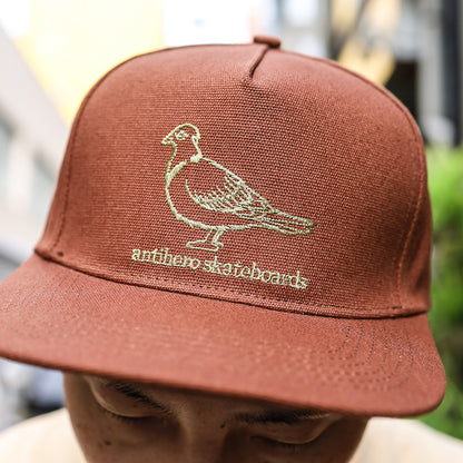 ANTIHERO / BASIC PIGEON SNAPBACK CAP (BROWN/KHAKI)