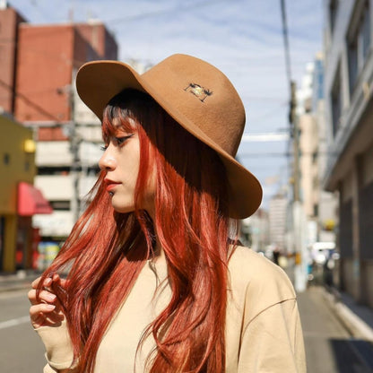 MINOS / SUNSET FLAT FELT HAT (CAMEL)