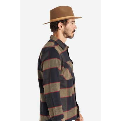 BRIXTON / MESSER FEDORA (DESERT PALM/NATURAL)