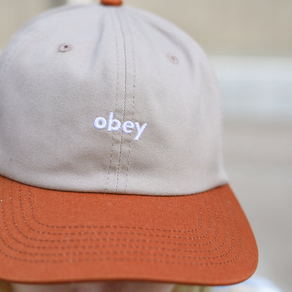 OBEY / OBEY BENNY 6 PANEL SNAPBACK CAP (LIGHT KHAKI MULTI)