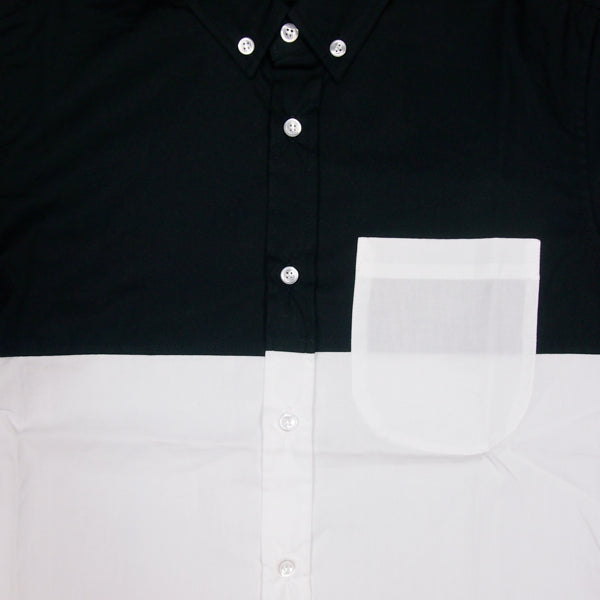 SILLY GOOD / S/S BI COLOR SHIRT (BLACK/WHITE)