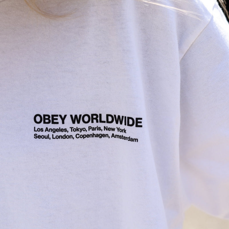 OBEY / OBEY HALF FACE ICON CLASSIC TEE (WHITE)