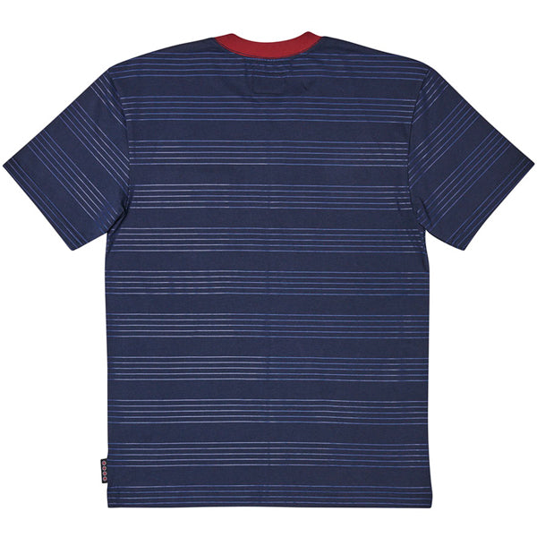 INDEPENDENT / HACHURE POCKET TEE (NAVY STRIPE)