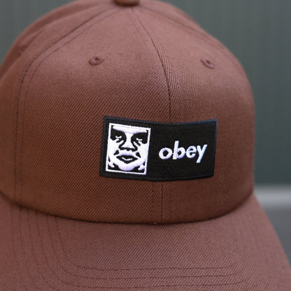 OBEY / OBEY CASE 6 PANEL CLASSIC SNAPBACK CAP (BROWN)