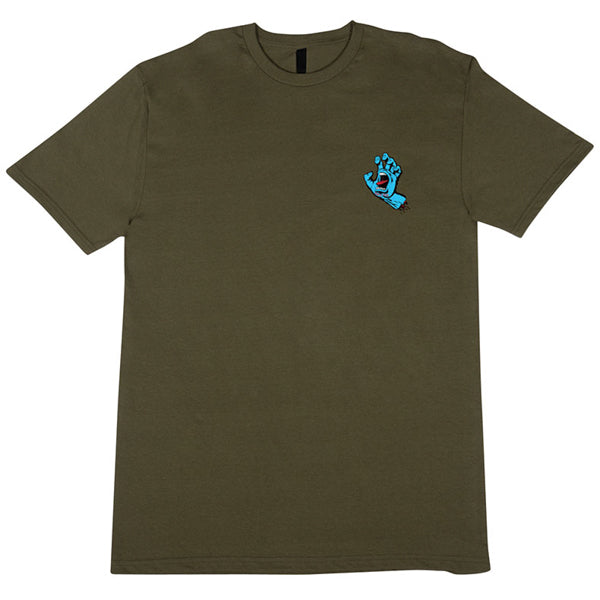 SANTA CRUZ / SCREAMING HAND TEE (MILITARY GREEN)