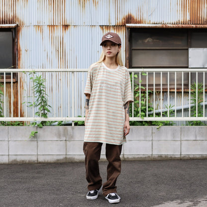 BRIXTON / HILT ALPHA LINE S/S KNIT (TWIG/WHITECAP/SEAFOAM)