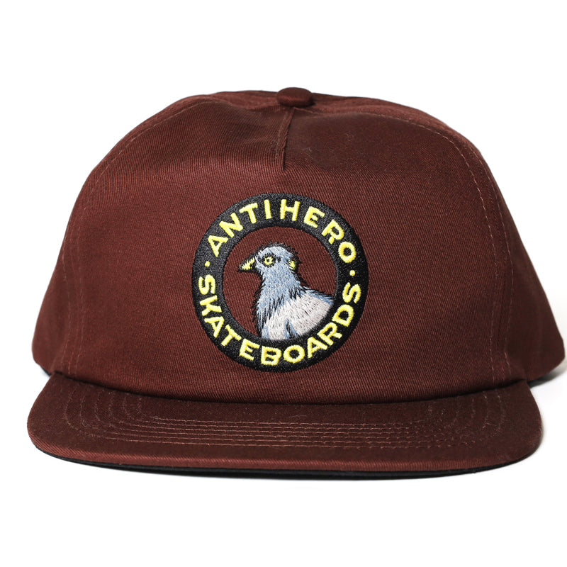 ANTIHERO /  PIGEON ROUND SNAPBACK CAP (BROWN)