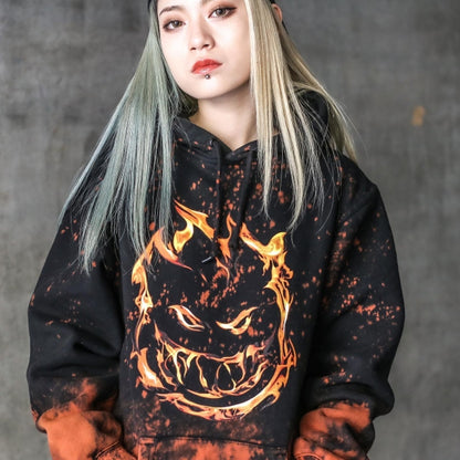 SPITFIRE / 451 PULLOVER HOODIE (BLACK ACID WASH)