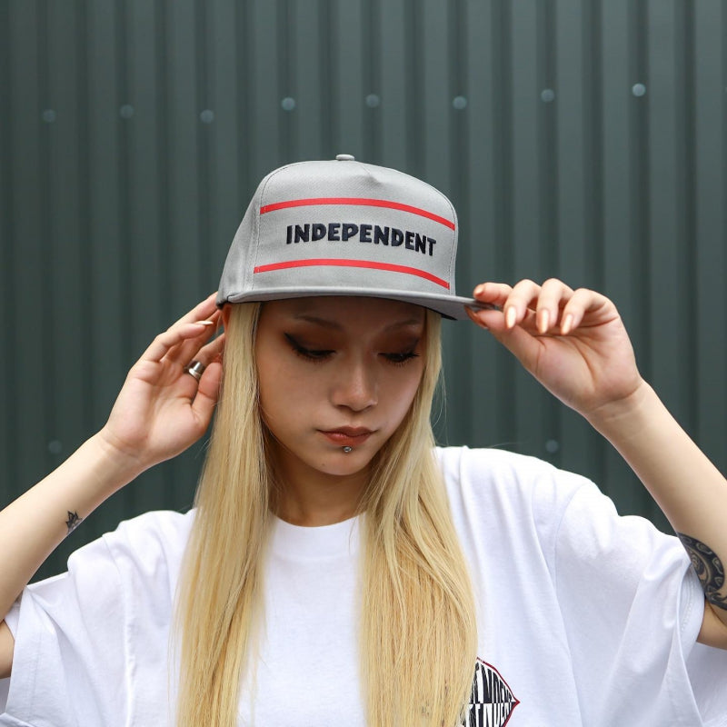 INDEPENDENT / ITC STREAK SNAPBACK CAP (GREY)