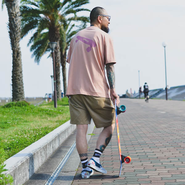 MINOS / SKATE TODAY TEE (CORAL BEIGE)