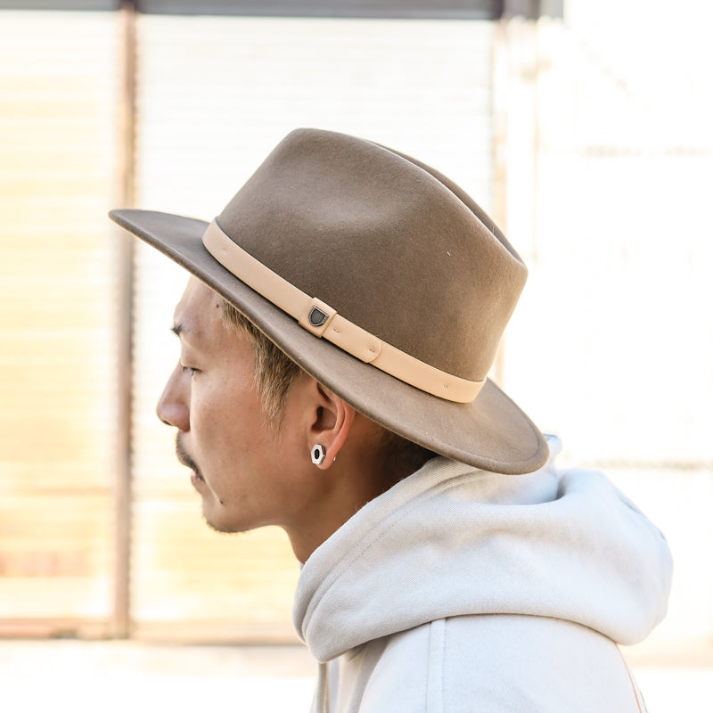 BRIXTON / MESSER FEDORA (DESERT PALM/NATURAL)