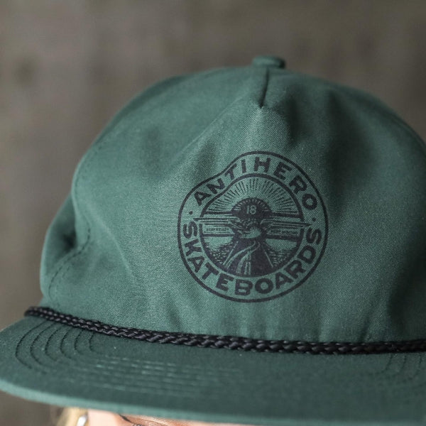 ANTIHERO / STAY READY SNAPBACK CAP (DARK GREEN/BLACK)