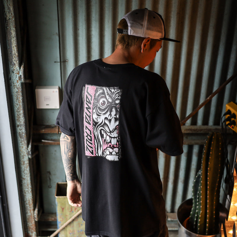 SANTA CRUZ / ROSKOPP RIGID FACE TEE (BLACK)